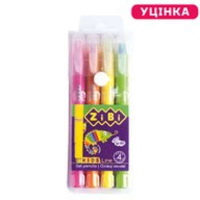 УЦІНКА Олівці гелеві, 4 кольори NEON