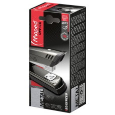 Степлер настільний ADVANCED METAL, металевий, 25л., (скоби №246; 266), синій металік