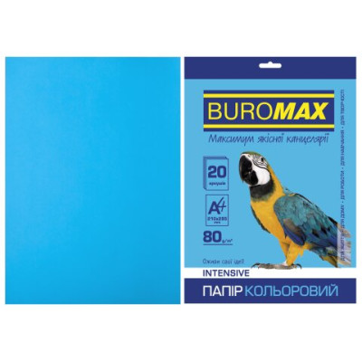 Папір кольоровий А4, 80гм2, INTENSIV, св.-синій, 20л. - BM.2721320-30 Buromax
