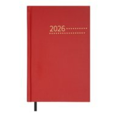 Щоденник дат. 2026 ZEST, A5, червоний, бумвініл BM.21167-05