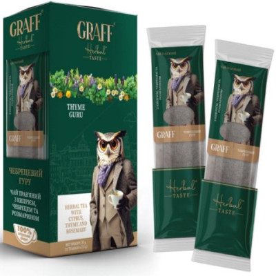 Чай трав'яний 30 г (2г*15), кадді-пакет, «Thyme Guru» GRAFF