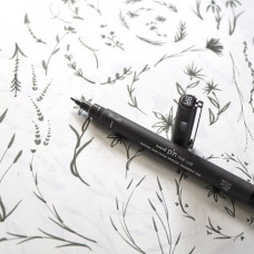 Лайнер браш Uni PIN Brush FINE LINE, темно-сірий