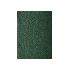 Ежедневник недатированный, TWEED, зеленый, А5, кремовый блок, клетка
