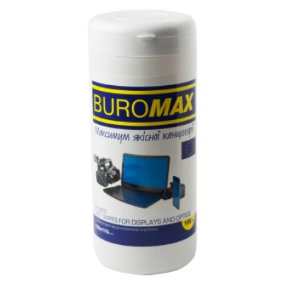 Серветки для чищення екранів, моніторів та оптики - BM.0800 Buromax