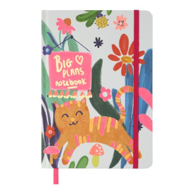 Книжка записна ANIMALS, на гумці, А5, 96 арк., кліт., офсет крем., тв.лам.обл., біла, KIDS LINE ZB.115101