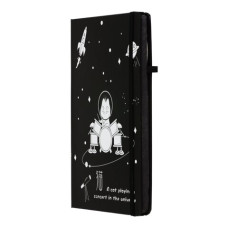 Книжка записна COSMO на гумці, А5, 80 арк., клітинка., офсет крем., тв.лам.обл., синя, KIDS LINE