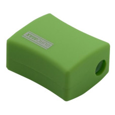 Стругачка ALFA, RUBBER TOUCH, 2 відп., контейнер, пластик. корпус, асорти