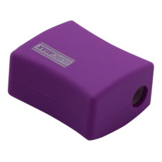 Стругачка ALFA, RUBBER TOUCH, 2 відп., контейнер, пластик. корпус, асорти