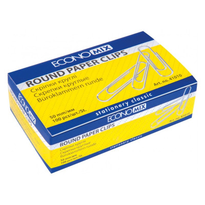 Скріпка 50 мм кругла Economix, 100 шт. - E41010 Economix