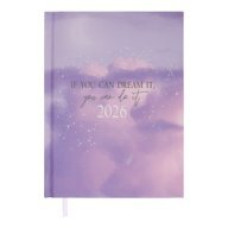 Щоденник дат. поліграфічний MELODY 2026, A5, фіолетовий