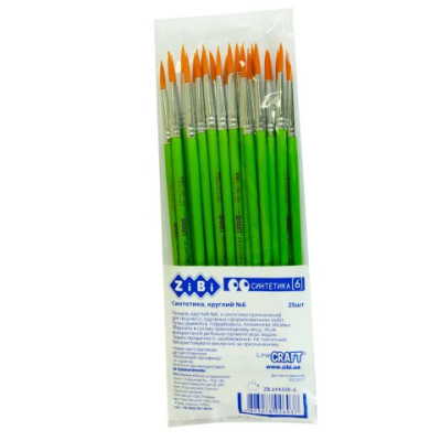 Пензель синтетика круглий 6, SMART - ZB.6943SR-6 ZiBi