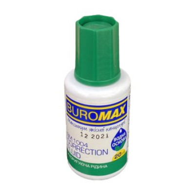 Коригувальна рідина з пензликом, водна основа, 20 мл - BM.1004 Buromax