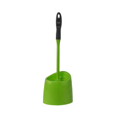 Йоржик для унітаза з підставкою, GREEN, пластик, 14*37,8 см