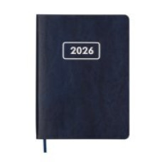 Щоденник дат. 2026 MEMORY, A5, синій, штучна шкіра