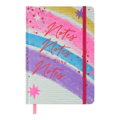 Книжка записна NEON, на гумці, А5, 96 арк., клітинка, офсет крем., тв.лам.обл., рожева BM.255116-10