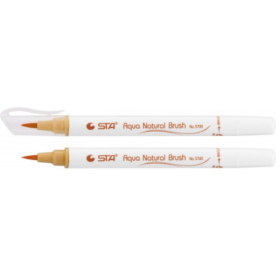 Маркер-пензлик акварельний STA 3700 AQUA NATURAL BRUSH 3700, глибокий жовтий - STA3700-4 STA