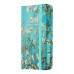 Книжка записна ALMOND BRANCHES, на гумці, А7, 80 арк., клітинка., офсет крем., тв.лам.обл., бірюзова BM.257101-06