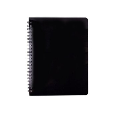 Зошит для нотаток GLOSS, А6, 80 арк., клітинка, пласт. обкладинка, чорний - BM.24652151-01 Buromax