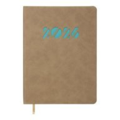 Щоденник дат. 2026 INVISIBLE, A5, бежевий, штучна шкіра BM.21154-28