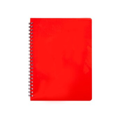 Зошит для нотаток GLOSS, А6, 80 арк., клітинка, пласт. обкладинка, червоний - BM.24652151-05 Buromax