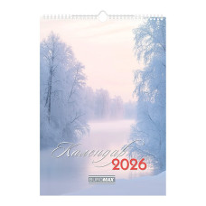 Календар настінний 2026 р., А3, 1 пружина, Seasons landscape