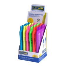 Ручка масляная автоматическая TROPICAL TOUCH, RUBBER TOUCH, 0,7 мм, пласт.корпус, синие чернила