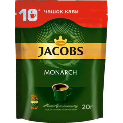 Кава розчинна 20 г, пакет, JACOBS MONARCH prpj.01681