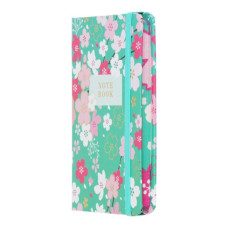 Книжка записна BLOSSOM, на гумці, А6, 80 арк., клітинка., офсет крем., тв.лам.обл., блакитна