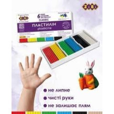Пластилін CLASSIC 6 кольорів, 120г, KIDS Line Пластилін CLASSIC 6 кольорів, 120г, KIDS Line
