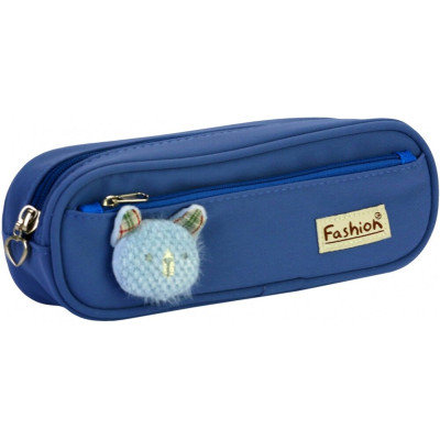 Пенал на 2 відділення з аплікацією - CF6885-dk.blue