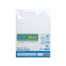 Папір офісний, EUROMAX, А4, 80г/м2, 100арк. Папір офісний, EUROMAX, А4, 80г/м2, 100арк.