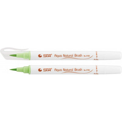 Маркер-пензлик акварельний STA 3700 AQUA NATURAL BRUSH 3700, зелений бутон - STA3700-41 STA