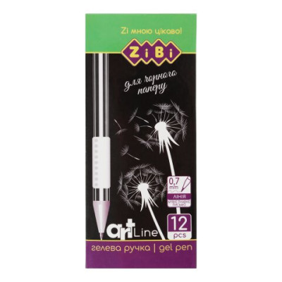 Ручка гелевая BLACK PAPER, белая, ART Line ZB.2208-12