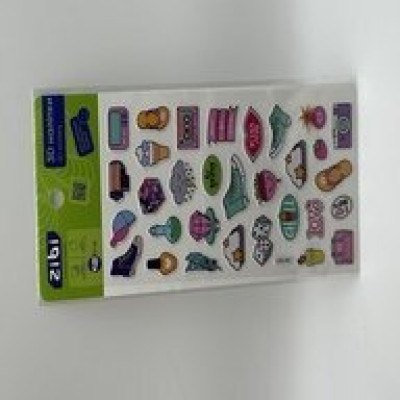 3D наліпки Блакитний мікс для дівчат 18 см, KIDS Line