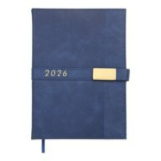 Щоденник дат. 2026 LEROY, A5, синій, штучна шкіра