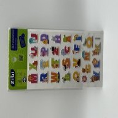3D наліпки Англійська абетка тварини 22 см, KIDS Line