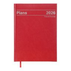 Щоденник дат. 2026 STYLE, A5, червоний, бумвініл/поролон