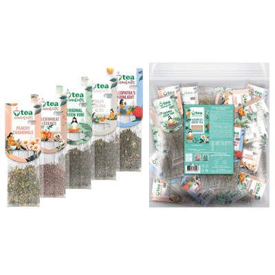 Чай зелений асорті 112г (2.2г*50), кадді - пакет «Assorted Green tea» Tea Moments