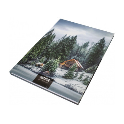 Блокнот "Nature of Ukraine: зима", А4, тверда обл., 96 л., клітинка - O20378-12 Optima