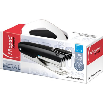 Степлер ESSENTIALS METAL, металлический, 15л., (скобы №10), черный MP.352611