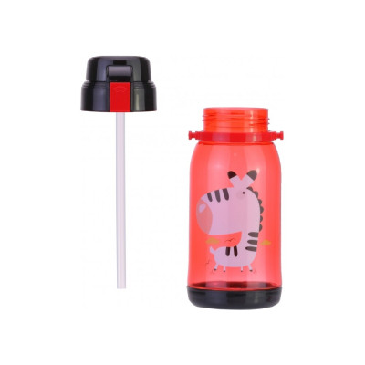 Дитяча пляшка для води, CoolForSchool, Zebra, 650 мл, чорна - CF61300 COOLFORSCHOOL