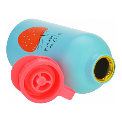 Детская бутылка для воды, CoolForSchool, Strawberry, 500 мл., голубая CF61303
