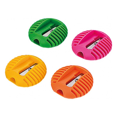 Чинка пластикова UFO, 1 лезо, асорті - CF40674 COOLFORSCHOOL