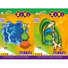 Папір кольоровий, А4, 14 аркушів, 7 кольорів, KIDS Line