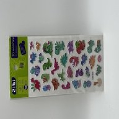 3D наліпки Динозаврики 18 см, KIDS Line