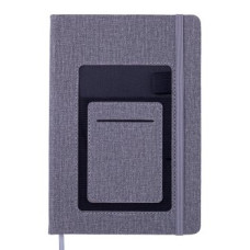 Блокнот діловий COMFORT А5, 96 арк., клітинка, обкл. штучна шкіра, сірий