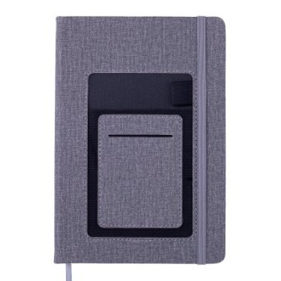 Блокнот деловой COMFORT, А5, 96 л., клетка, серый, иск.кожа - BM.295109-09 Buromax