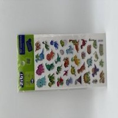 3D наліпки Динозарви дитинчата 18 см, KIDS Line