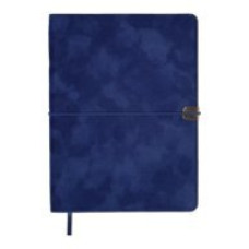 Щоденник недат. VELOUR, A5, синій, штуч.шкіра, 336 стор