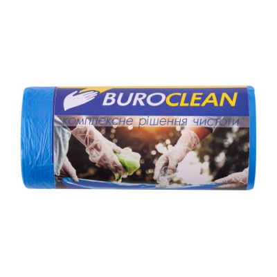 Пакеты для мусора 35л/50 шт, синие, 500х600мм, 8мкм, ПНД (HDPE), BuroClean EuroStandart 10200017